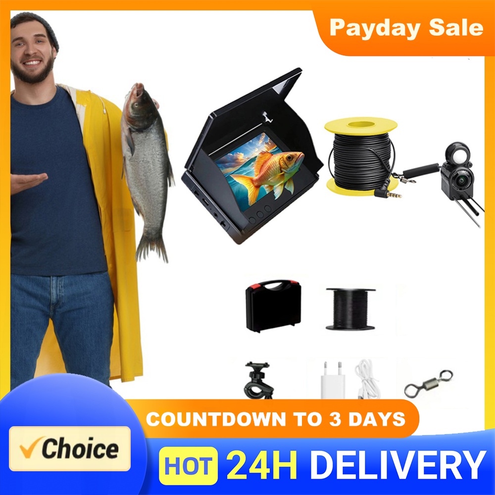 Fish Finder Portable - Onderwaterviscamera met 4,3 inch IPS-monitor, geschikt
