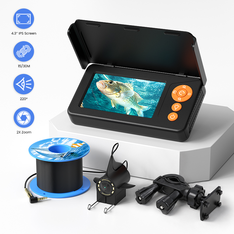 Fish Finder Portable - Onderwaterviscamera met 4,3 inch scherm, draagbaar,