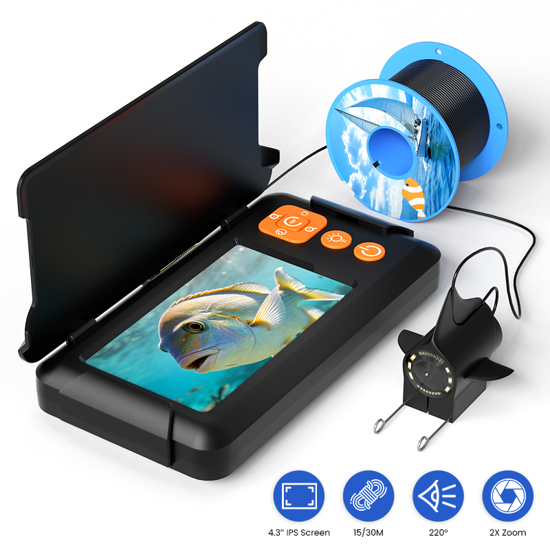 Draagbare visvinder met beugel - Fish Finder Portable recensie en prijs